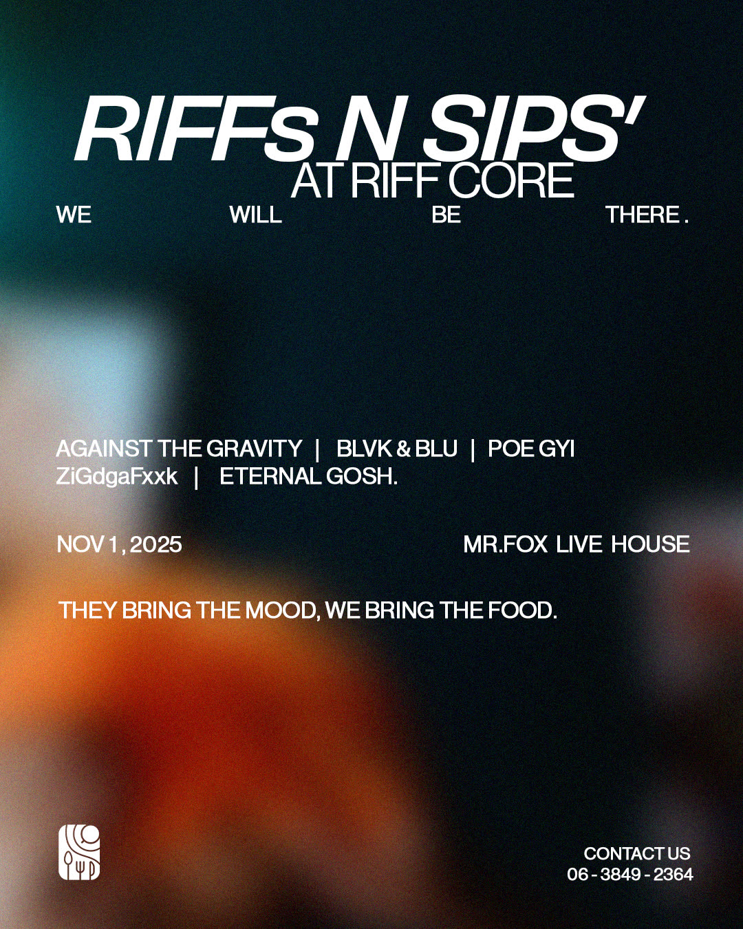 Riffs N Sips — live music event poster