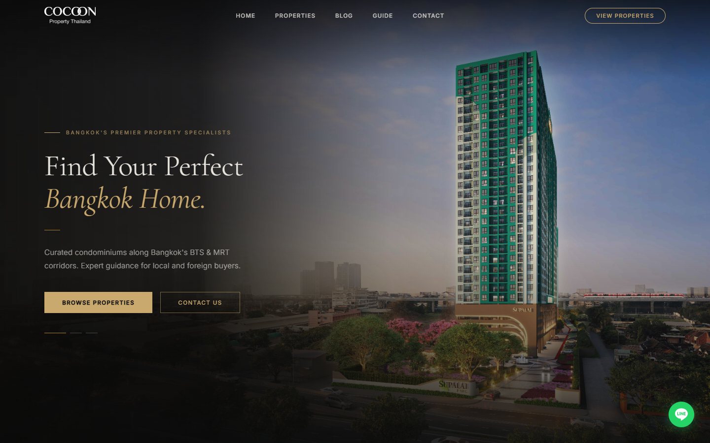 Cocoon Property — live website preview